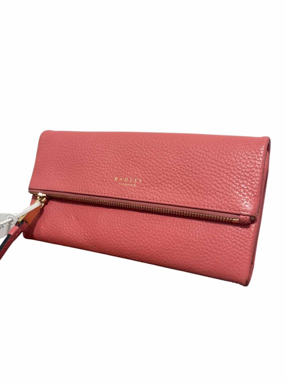 Radley London Coral Pink Pebble Leather Long Wallet - Like New